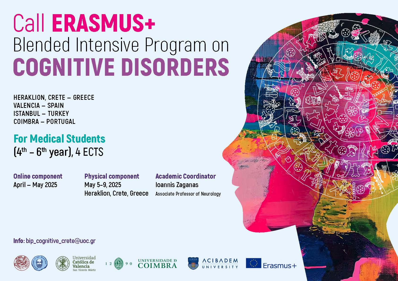 Erasmus+ Blended Intensive Programme on Cognitive Disorders at UoC Medical School 